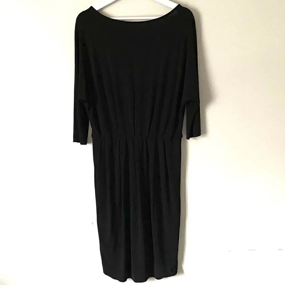 Victoria’s Secret Black dress Low cut back faux wrap